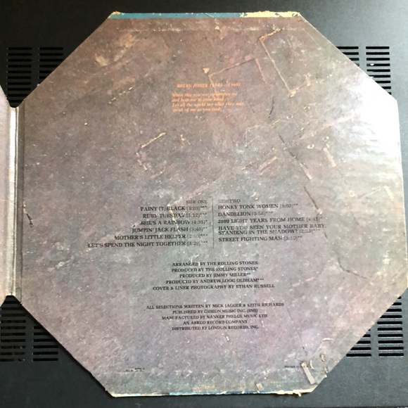 The Rolling Stones Through The Past, Darkly Vinyl Lp '69 - Picture 4 of 9